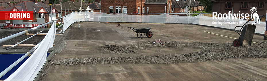 Installation of the new commercial flat roof in Leicester
